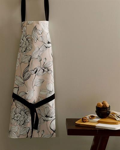 Denby Кухненска Престилка Регулируем Полиестер 65x75 см Бежов - Черен