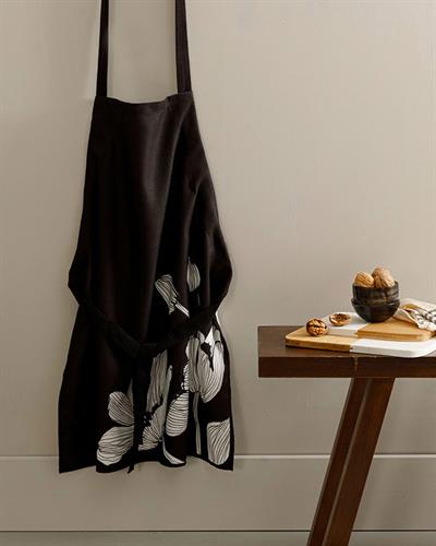 Denby Dark Кухненска Престилка Регулируем Полиестер 65x75 см Черен - Бял