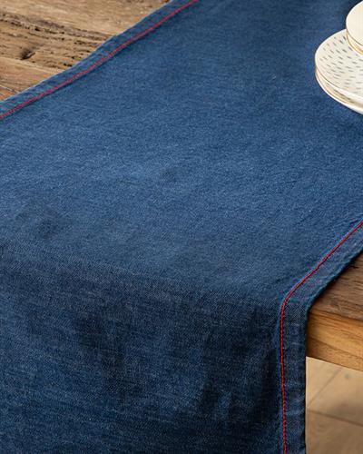 Denim Ранър Памучен, Тъмно Синьо, 40 X 140 Cm