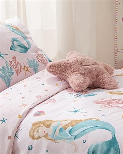 Deniz Kızı Детско Спално Бельо Момиче, Памучен, Розово, 160 X 220 Cm
