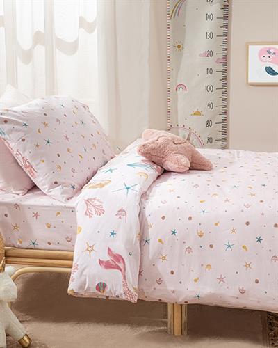 Deniz Kızı Детско Спално Бельо Момиче, Памучен, Розово, 160 X 220 Cm