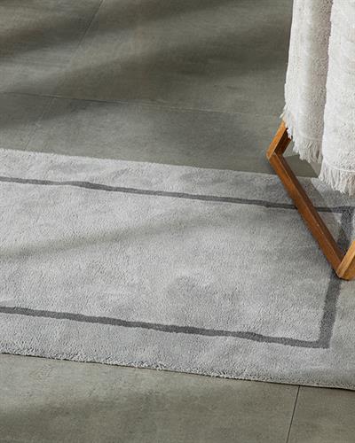 Dia Cotton Bathroom Mat 60x90 cm Gray - Dark Gray