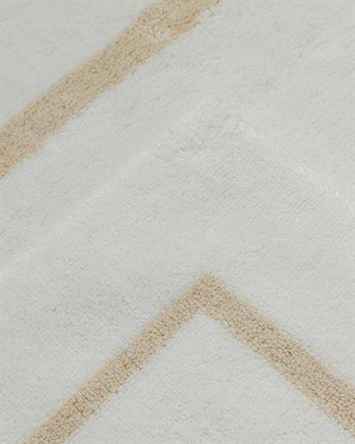 Dia Cotton Bath Mat Set 60x90+40x60 Beige - Ecru