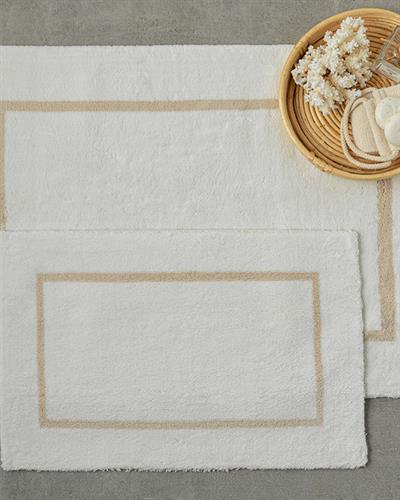 Dia Cotton Bath Mat Set 60x90+40x60 Beige - Ecru