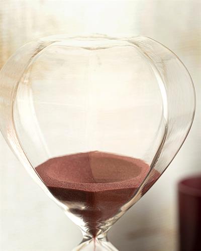 Diamond Пясъчен Часовник 15 мин. Стъкло 9x20 cm Бордо