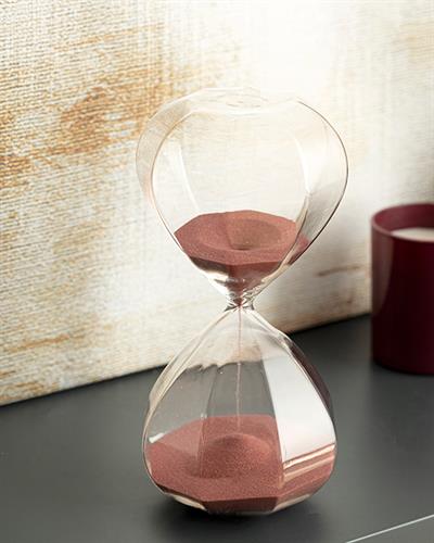 Diamond Пясъчен Часовник 15 мин. Стъкло 9x20 cm Бордо
