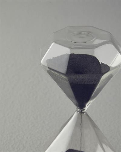 Diamond Пясъчен Часовник 15 мин. Стъкло 9,5x9,5x17,5 cm Черен