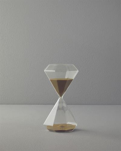 Diamond Пясъчен Часовник 30 мин. Стъкло 10x10x20 см Златен