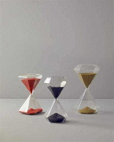 Diamond Пясъчен Часовник 30 мин. Стъкло 10x10x20 см Златен