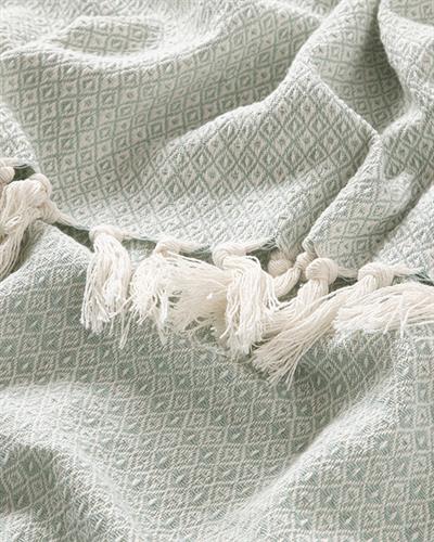 Diamond Chic Покривка За Легло Единичен Размер, Тъкан, Селедон, 160 X 240 Cm