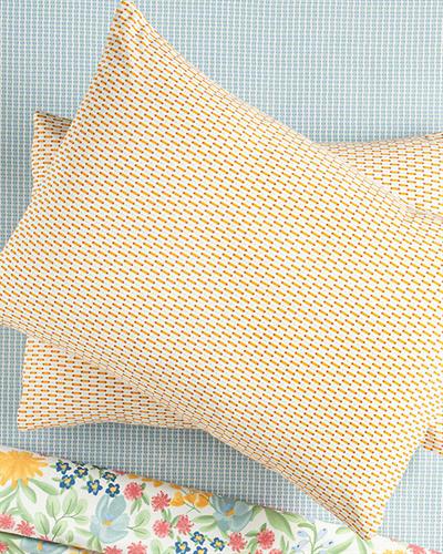 Diamond Stripe Кълъфка За Възглавница 2Бр., Лесно За Гладене, Жълто, 50 X 70 Cm