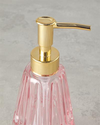Diana Glass Liquid Soap Dispense 10x22 cm Light Pink,