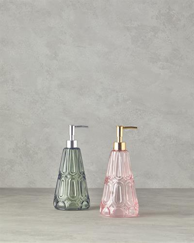Diana Glass Liquid Soap Dispense 10x22 cm Light Pink,