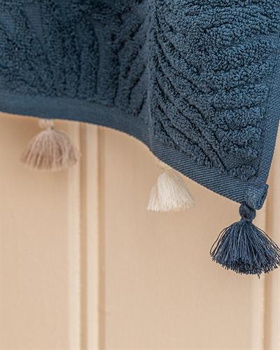 Diana Cottony With Jacquard Hand Towel 30x40 cm Dark Blue