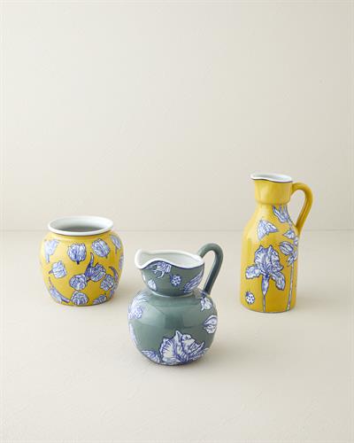 Dianna Ваза 14x12x25 см Жълт