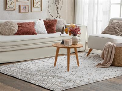 Diaz Chenille-Jute Carpet 80x300 cm White