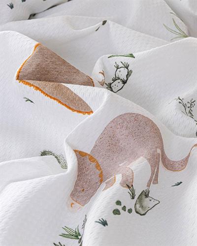 Dinazor Детско Лятно Одеяло Памучен, Бежово, 150 X 200 Cm