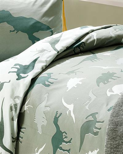 Dinosaurs Детско Спално Бельо Памучен, Зелено, 160 X 220 Cm