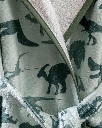 Dinosaurs Детски Халат Кадифе, Зелено, 4-6 Години