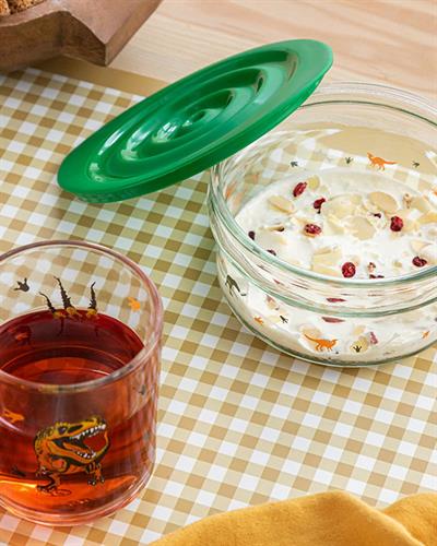 Dinosaurs World Комплект За Бебешка Храна Стъкло, Зелено, 0