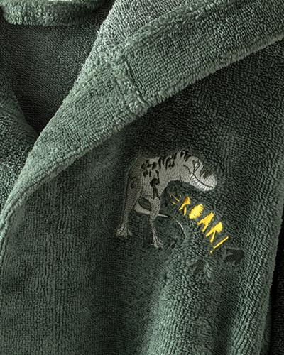 Dinosaurs World Детски Халат Triga, Зелено, 6-8 Години