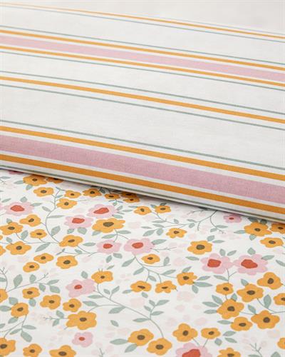 Ditsy Спален Комплект Единичен Памучен 160x220 см Жълт