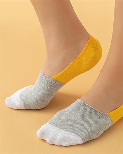 Cotton 3 set - Women Ballet Socks 36-40 Gray-White