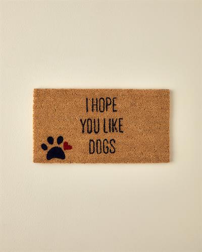Dogs Printed Doorstep Mat 33x60 cm Natural