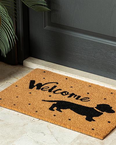 Dogs Printed Doorstep Mat 40x60 cm Natural