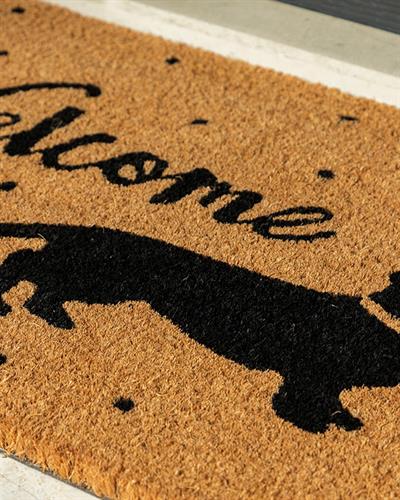 Dogs Printed Doorstep Mat 40x60 cm Natural