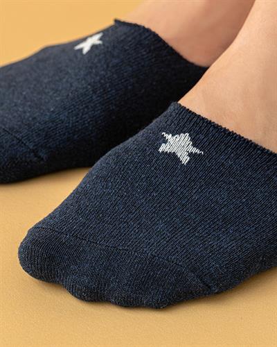Dolly Cotton 3-set Women Ballet Socks 36-40 NavyBlue-White
