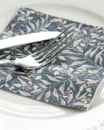 Domino Хартийни Салфетки 20 Бр., Хартия, Индиго, 25 X 25 Cm