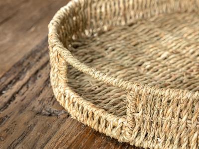 Donna Straw Oval shaped Tray 40x30 cm Brown