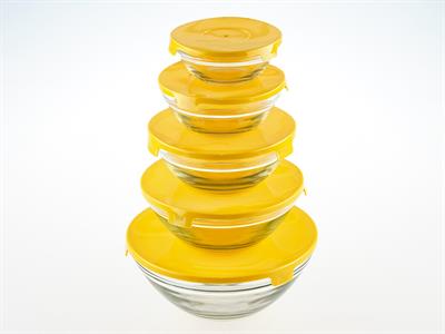 Donna КУТИЯ ЗА СЪХРАНЕНИЕ 5 бр. Cam 150-200-350-500-900 ml Yellow.