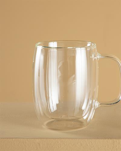 Doppelt Чаша Double Wall, Жакард С Граници, Прозрачен, 350 Ml