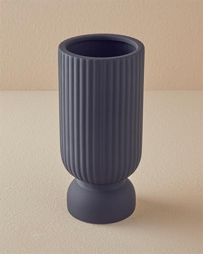 Doria Ваза Керамика 12X25,5 см Черен