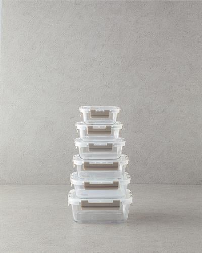 Doria Кутия За Съхранение Стъкло 1450 мл Тъмнобежов