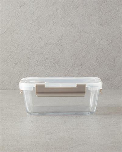 Doria Кутия За Съхранение Стъкло 1450 мл Тъмнобежов