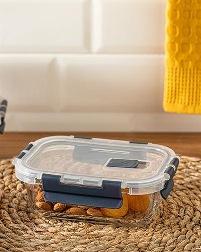 Doria Кутия За Съхранение Стъкло 400 мл Антрацит