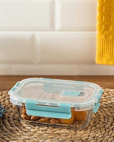 Doria Кутия За Съхранение Стъкло 400 мл Тюркоаз