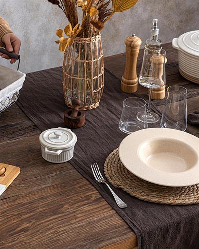 Dots Тенджера Каменна керамика 29x18 см Бял