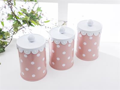 Dots КУТИЯ ЗА СЪХРАНЕНИЕ 3 бр. Метален Pink