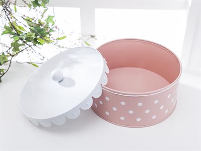 Dots КУТИЯ ЗА СЪХРАНЕНИЕ Голяма Метален Pink