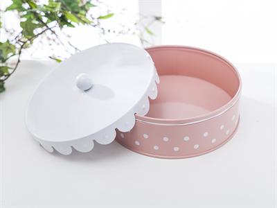 Dots КУТИЯ ЗА СЪХРАНЕНИЕ Малка Метален Pink