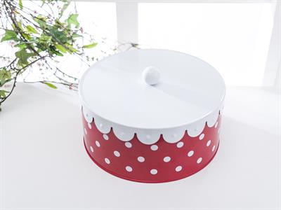 Dots КУТИЯ ЗА СЪХРАНЕНИЕ Голяма Метален Red