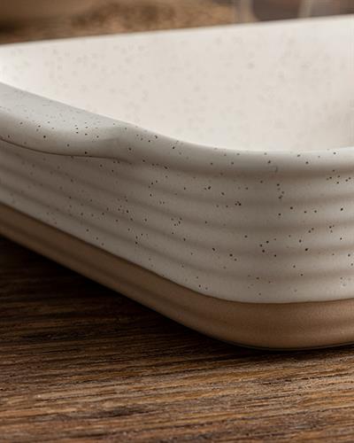 Dots Тепсия За Фурна Stoneware, Бяло, 0