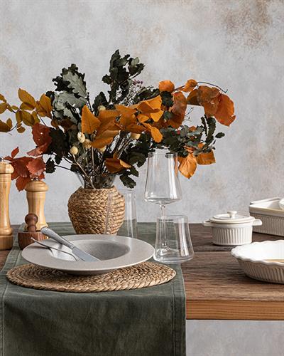 Dots Stoneware Oven Cover 33,5x23x6 cm White