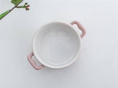 Dots ТЕПСИЯ ЗА ФУРНА Кръгло с дръжка Stoneware Beige