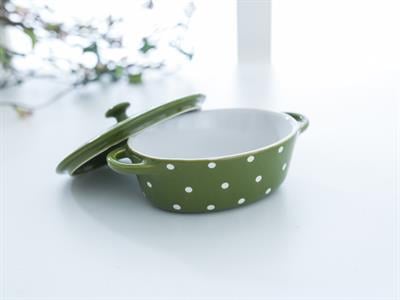 Dots ТЕПСИЯ ЗА ФУРНА Кръгло с капак Stoneware LightGreen