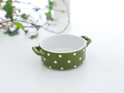 Dots ТЕПСИЯ ЗА ФУРНА Кръгло с дръжка Stoneware LightGreen